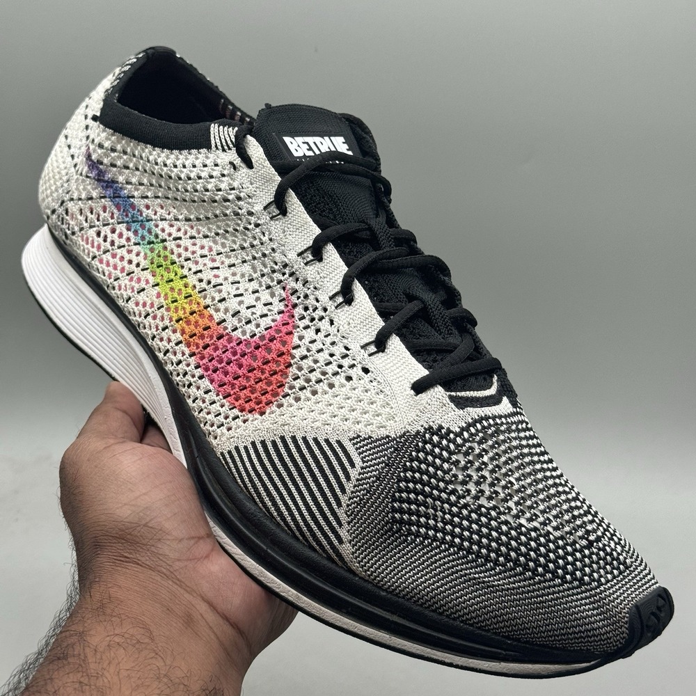 Nike Flyknit Racer Men Size 14 Be True Multicolor FlyKnit Shoes 902366-100
